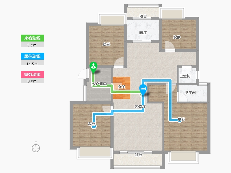 安徽省-阜阳市-纵联枫语墅-111.00-户型库-动静线