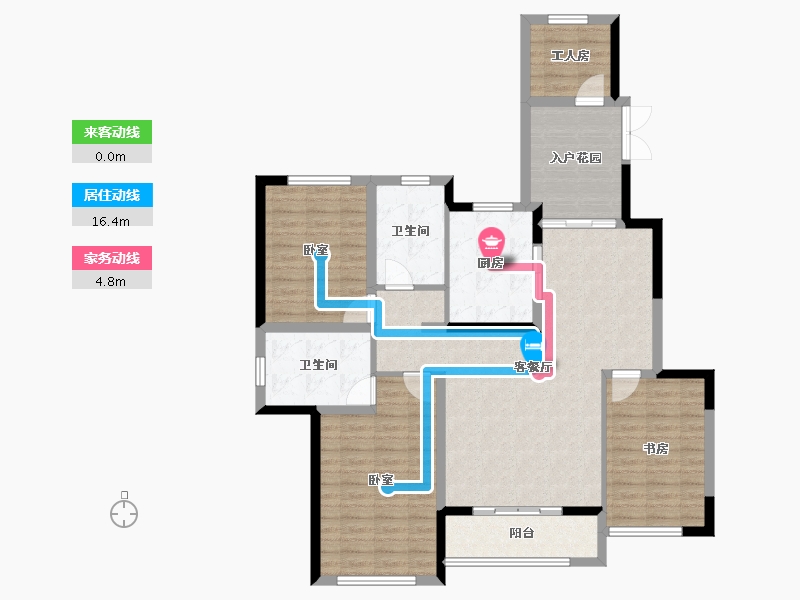 福建省-福州市-贵安新天地公寓-114.49-户型库-动静线