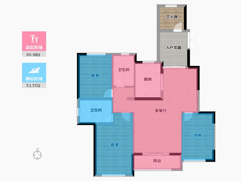 福建省-福州市-贵安新天地公寓-114.49-户型库-动静分区