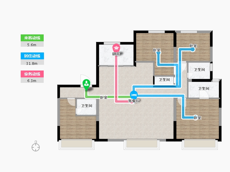 宁夏回族自治区-银川市-华远旭辉江南赋-138.00-户型库-动静线