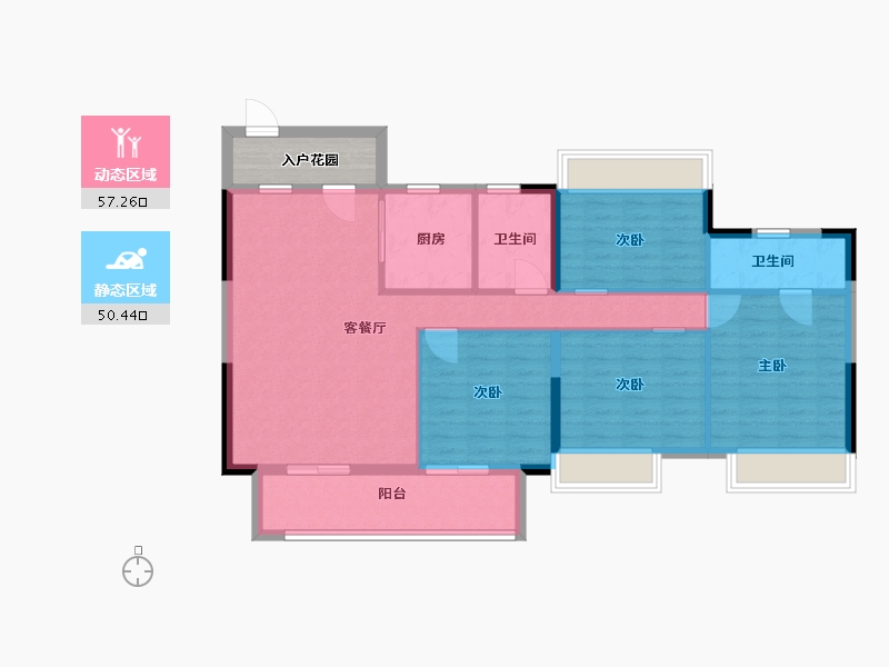 江西省-景德镇市-鸿宇日月星城-101.60-户型库-动静分区