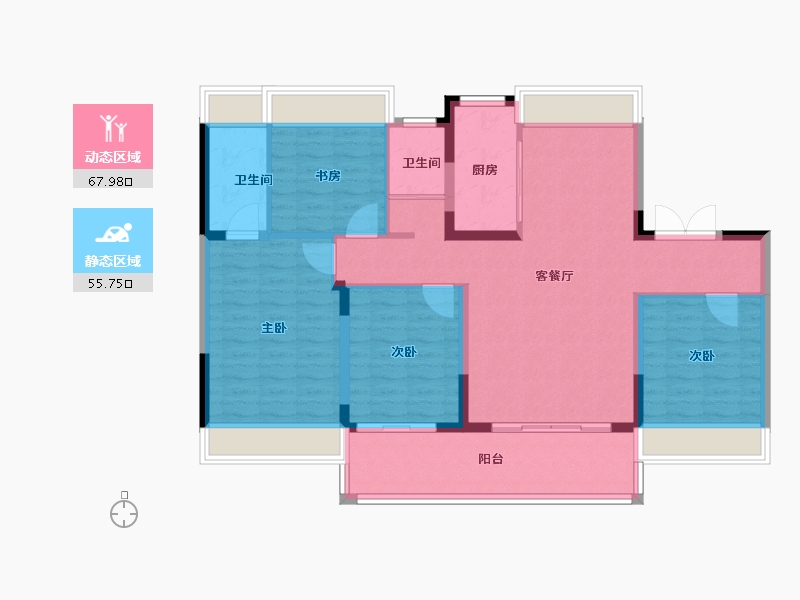 江苏省-徐州市-新沂碧桂园-112.00-户型库-动静分区