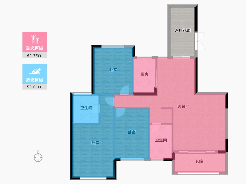 福建省-福州市-贵安新天地公寓-114.78-户型库-动静分区