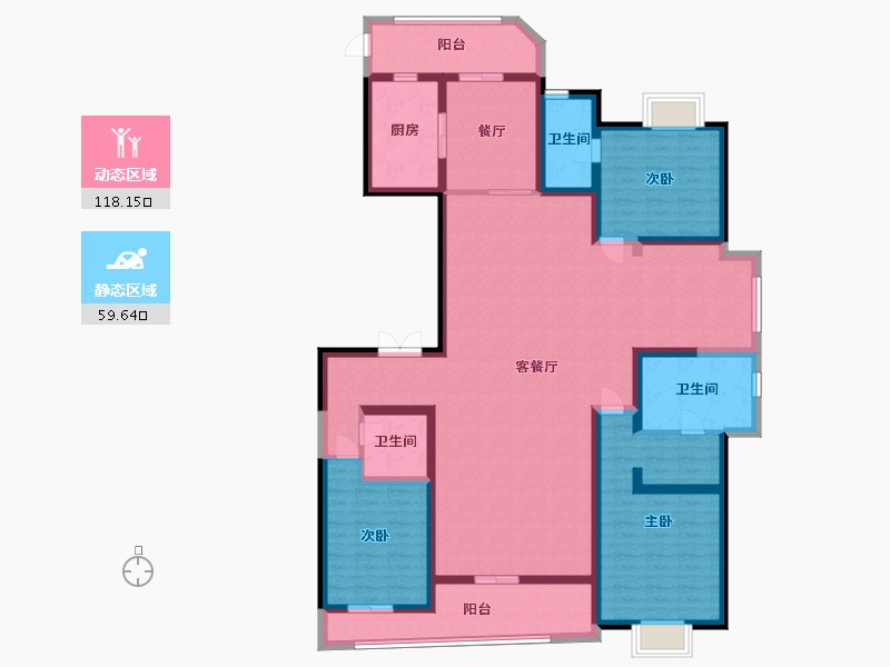 陕西省-西安市-国润城-158.99-户型库-动静分区