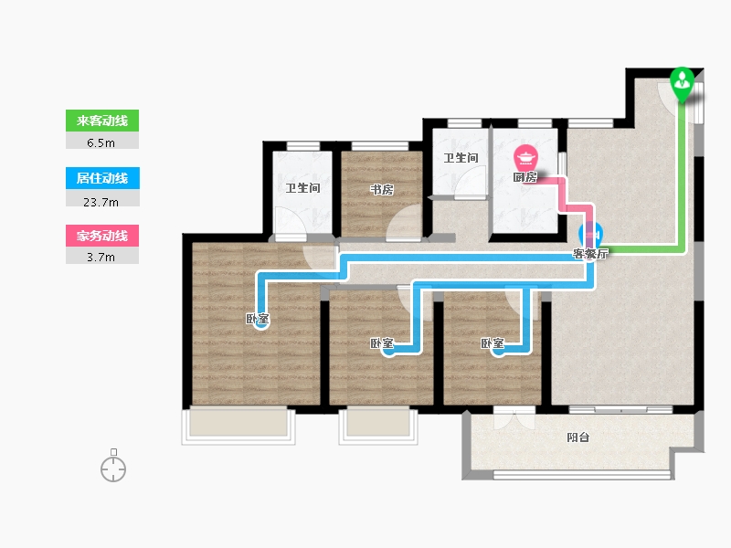 江苏省-盐城市-绿地香港理想城-101.99-户型库-动静线