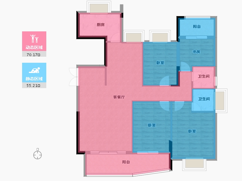 福建省-福州市-贵安新天地公寓-114.00-户型库-动静分区