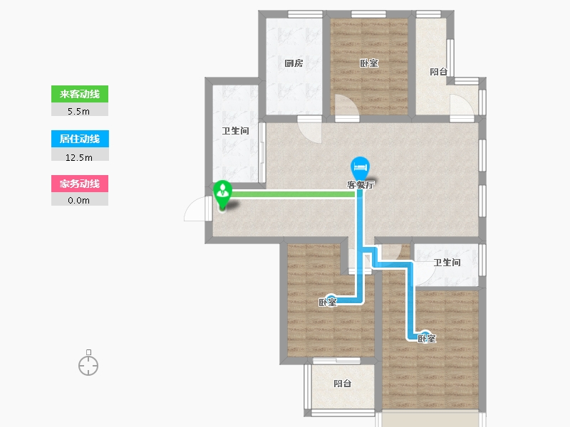 浙江省-宁波市-乐江名庭-94.46-户型库-动静线