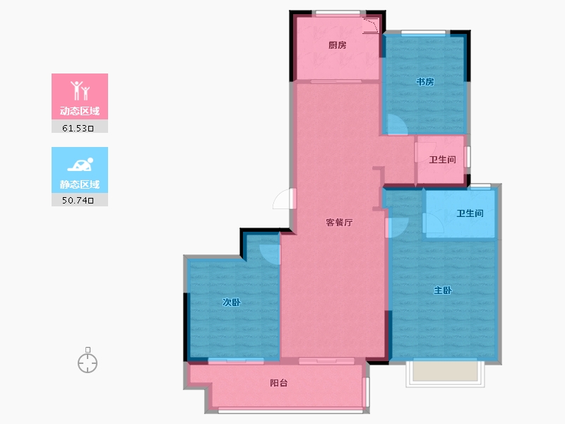 江苏省-徐州市-绿地淮海国博城-101.00-户型库-动静分区