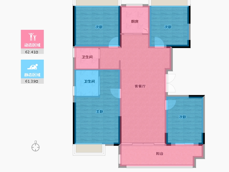 江苏省-徐州市-蓝光锦澜府-111.80-户型库-动静分区