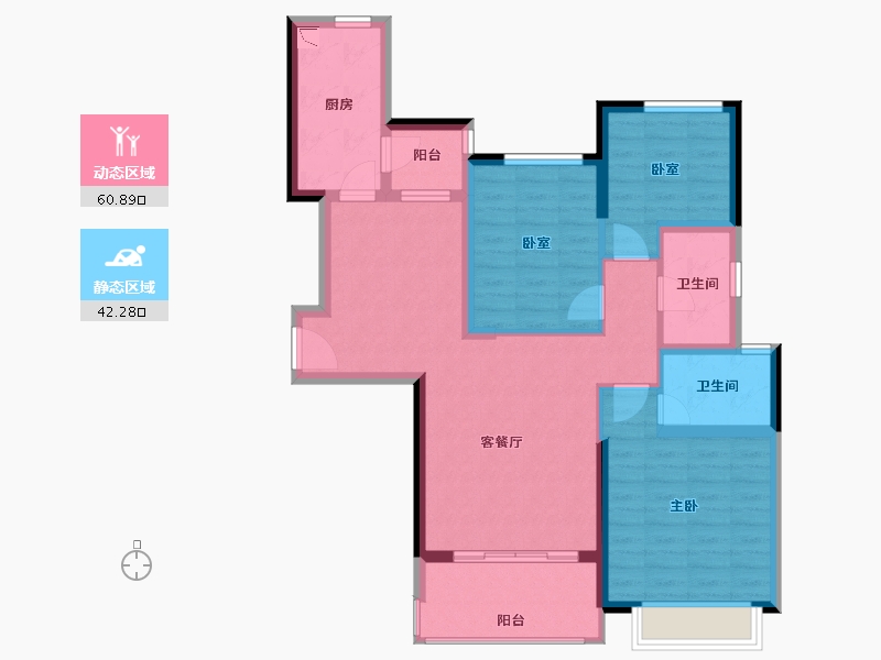 广西壮族自治区-贺州市-南宁恒大城-91.61-户型库-动静分区