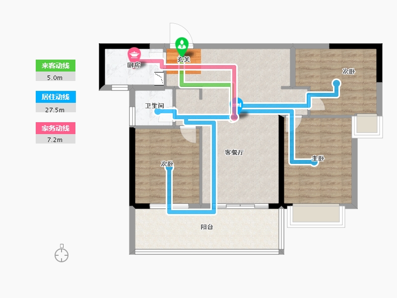 安徽省-阜阳市-置地·双清湾-82.00-户型库-动静线