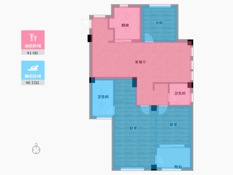 福建省-福州市-三盛国际公园香樟里-78.00-户型库-动静分区