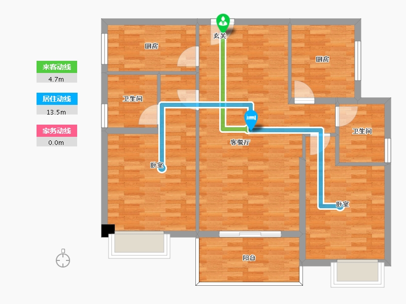 福建省-漳州市-领秀侨城-92.47-户型库-动静线