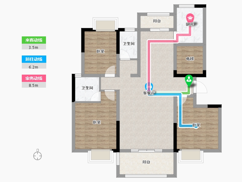 江西省-景德镇市-阳光·森林壹号-102.54-户型库-动静线