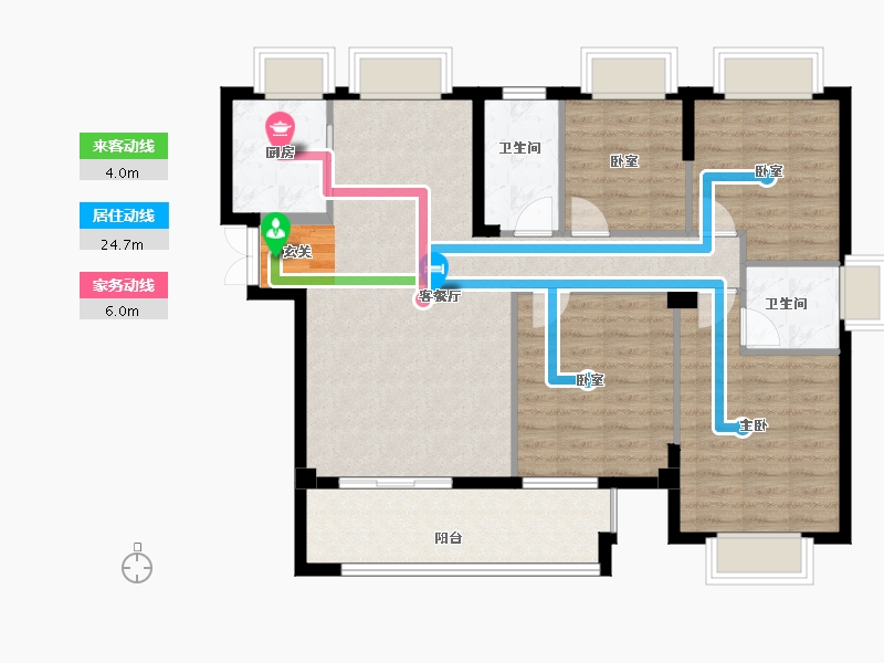 福建省-漳州市-印象澜山-104.00-户型库-动静线