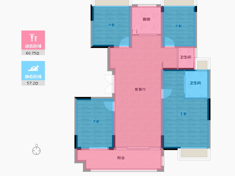 江苏省-徐州市-蓝光锦澜府-106.15-户型库-动静分区