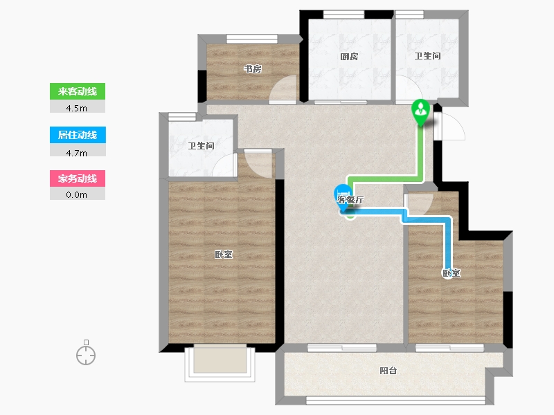 浙江省-杭州市-西房杭语宸鹭院-78.49-户型库-动静线