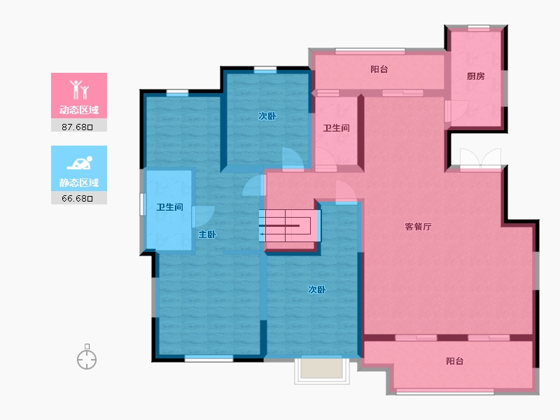 陕西省-西安市-红星紫御半山-138.00-户型库-动静分区