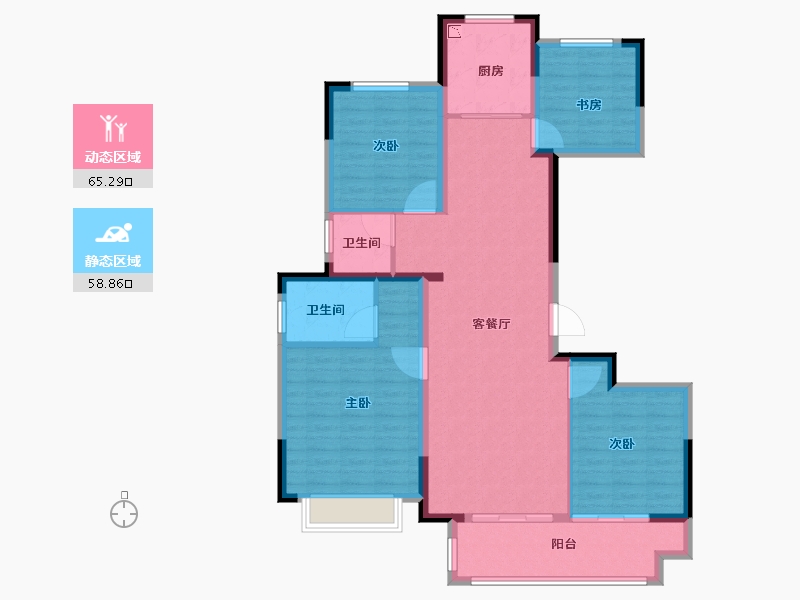 江苏省-徐州市-绿地淮海国博城-112.00-户型库-动静分区