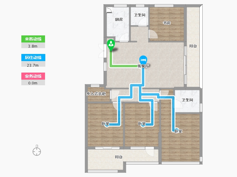 浙江省-宁波市-东方君悦-111.00-户型库-动静线