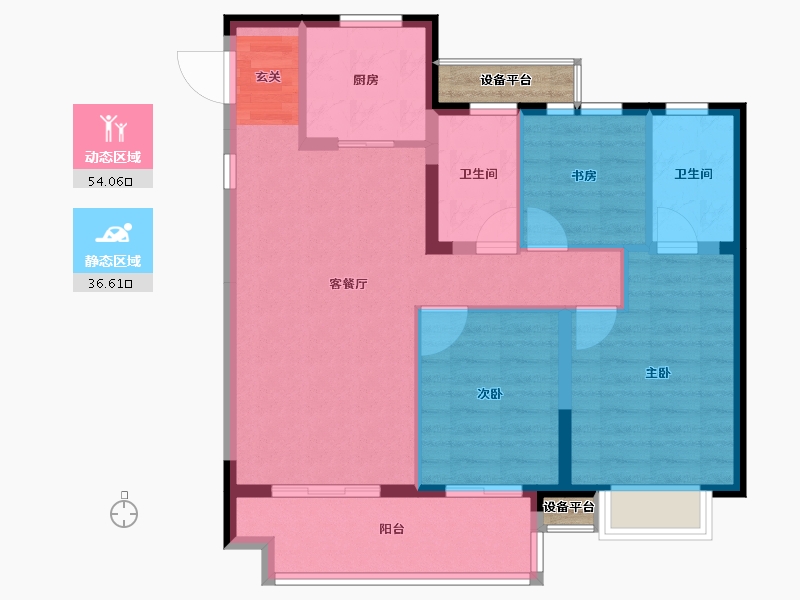 浙江省-台州市-招商博雅苑-84.01-户型库-动静分区