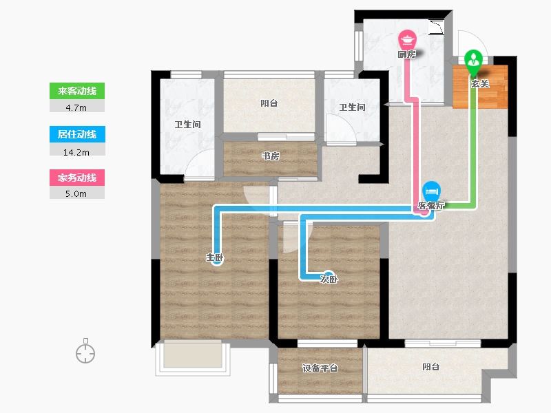 浙江省-台州市-锦绣东方·国风小镇-86.01-户型库-动静线