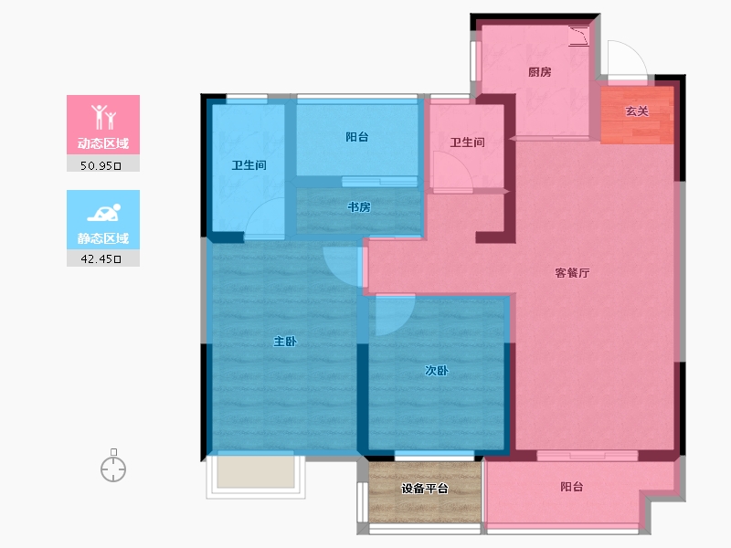 浙江省-台州市-锦绣东方·国风小镇-86.01-户型库-动静分区