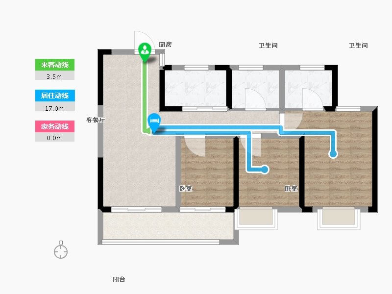 江西省-南昌市-谱洋府-84.90-户型库-动静线