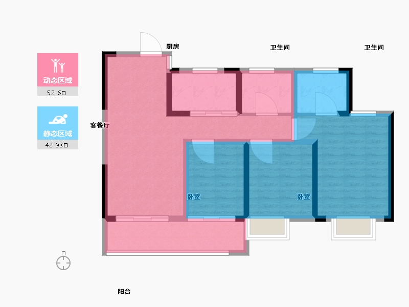 江西省-南昌市-谱洋府-84.90-户型库-动静分区