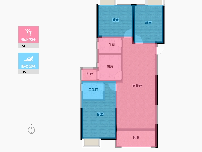 江西省-景德镇市-阳光·森林壹号-92.81-户型库-动静分区