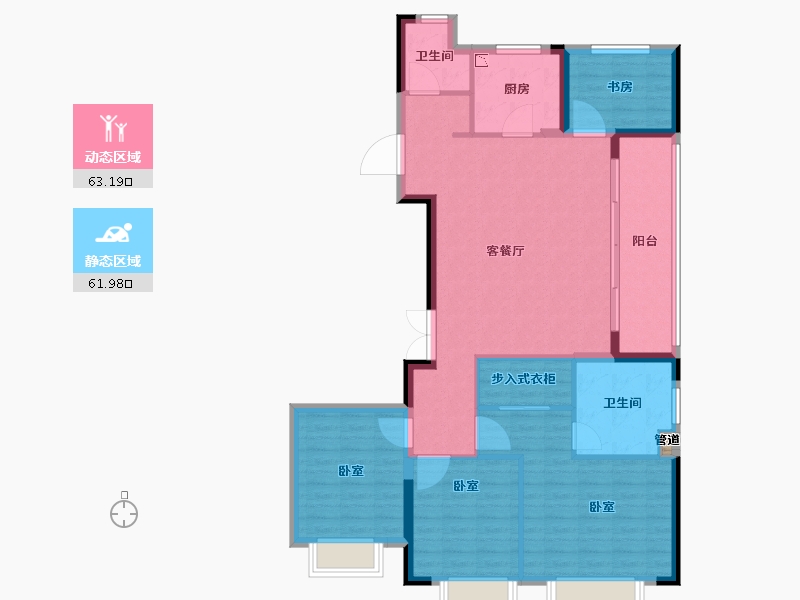 浙江省-宁波市-青樾府-114.00-户型库-动静分区