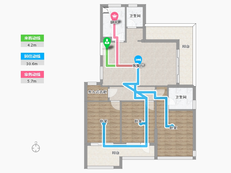 浙江省-宁波市-东方君悦-102.00-户型库-动静线