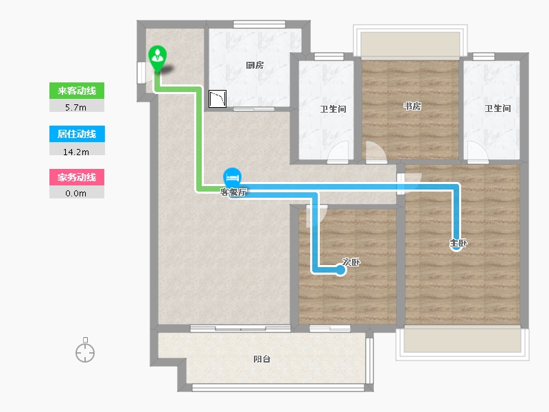 江苏省-徐州市-四季连城·望悦-95.99-户型库-动静线