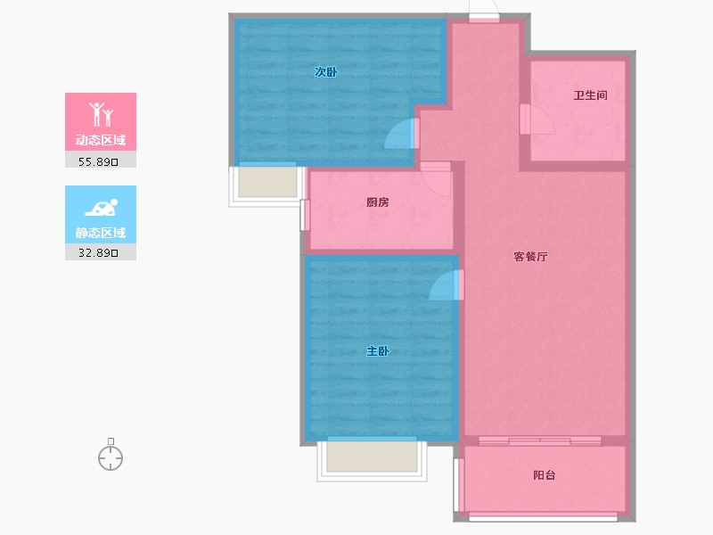 甘肃省-兰州市-凯地华丽世家-79.06-户型库-动静分区