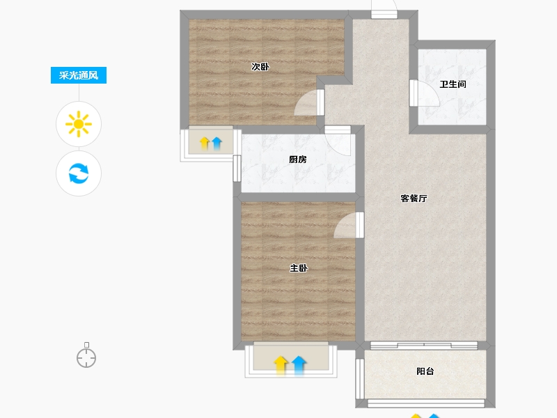 甘肃省-兰州市-凯地华丽世家-74.02-户型库-采光通风