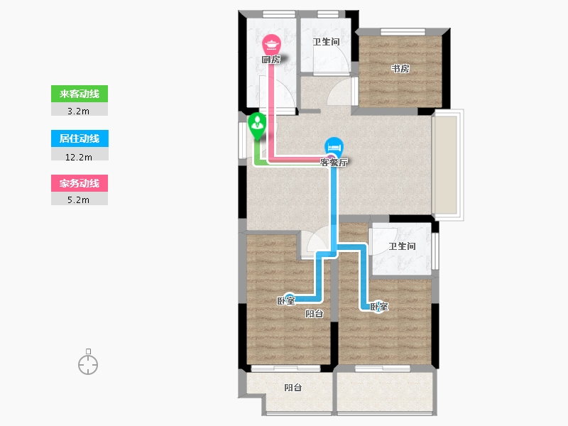 浙江省-宁波市-湖成大境-77.00-户型库-动静线