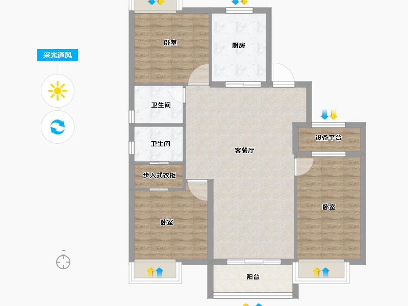 安徽省-合肥市-绿地微客公园-93.03-户型库-采光通风