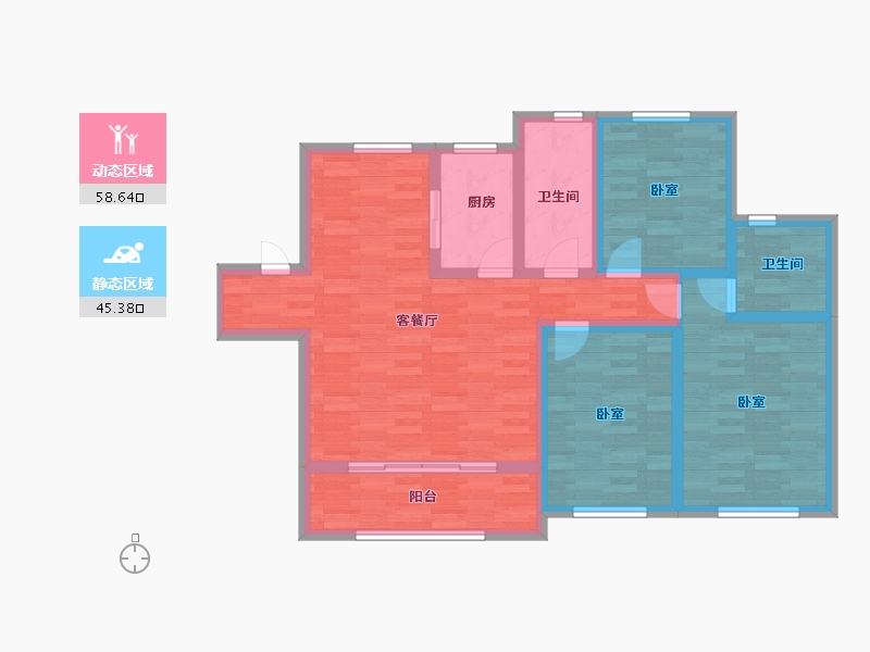 江苏省-扬州市-新能源·云潮望-92.18-户型库-动静分区