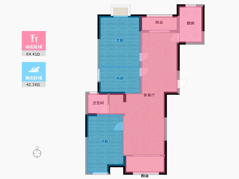 江苏省-盐城市-御景尊园-96.00-户型库-动静分区