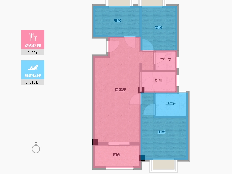 福建省-宁德市-润锦·星湖名筑-71.15-户型库-动静分区