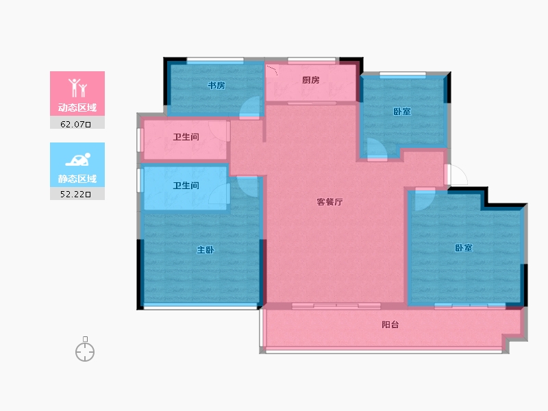 安徽省-六安市-远大·玺悦府-102.00-户型库-动静分区