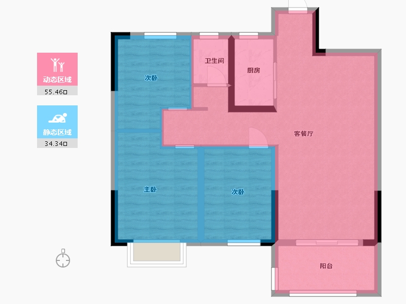 江西省-景德镇市-四季瑞丽-80.50-户型库-动静分区