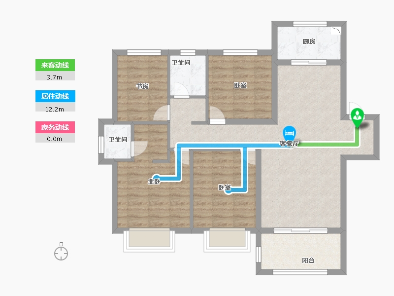 安徽省-六安市-孔雀城时代北宸-88.00-户型库-动静线