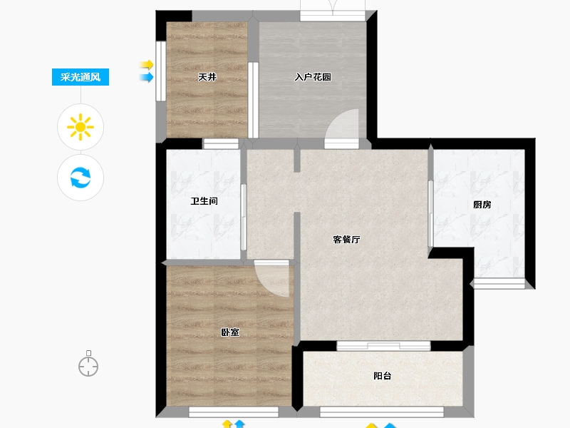 福建省-福州市-贵安新天地公寓-48.87-户型库-采光通风