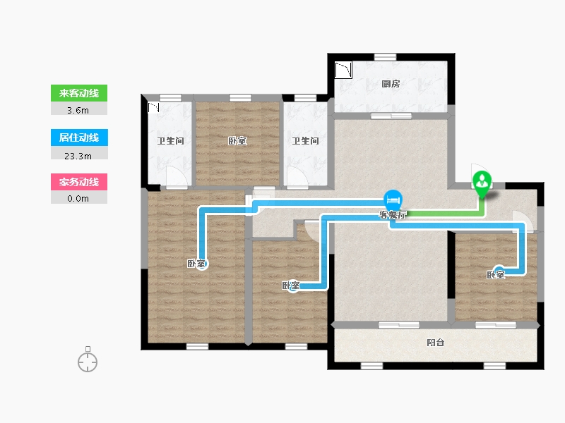 宁夏回族自治区-银川市-中海铂悦公馆-119.06-户型库-动静线