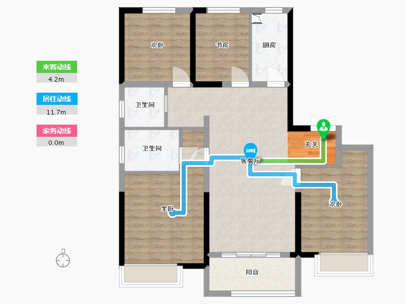 江苏省-淮安市-金海·铂樾-100.23-户型库-动静线