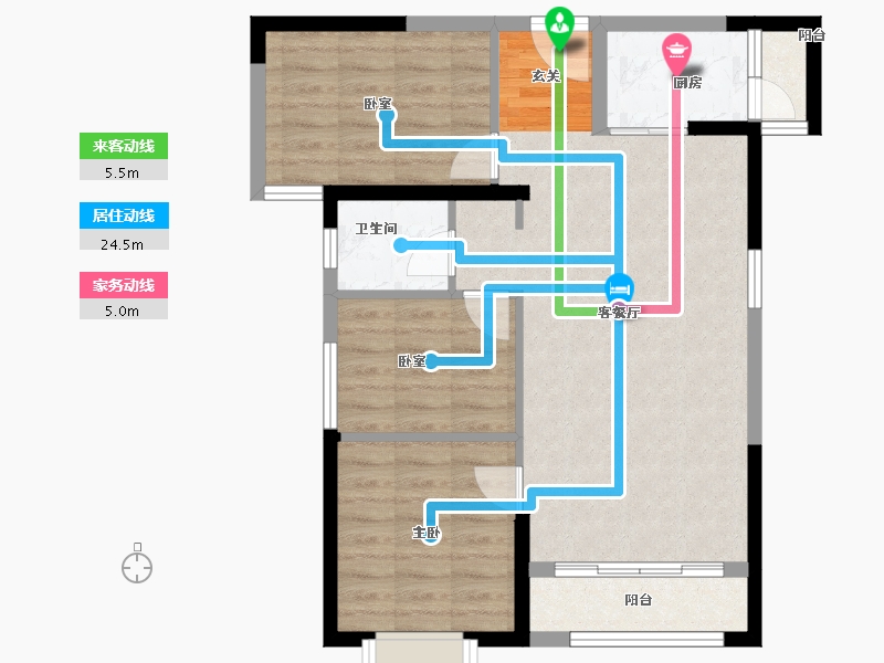 福建省-漳州市-夏商水岸名都-75.18-户型库-动静线