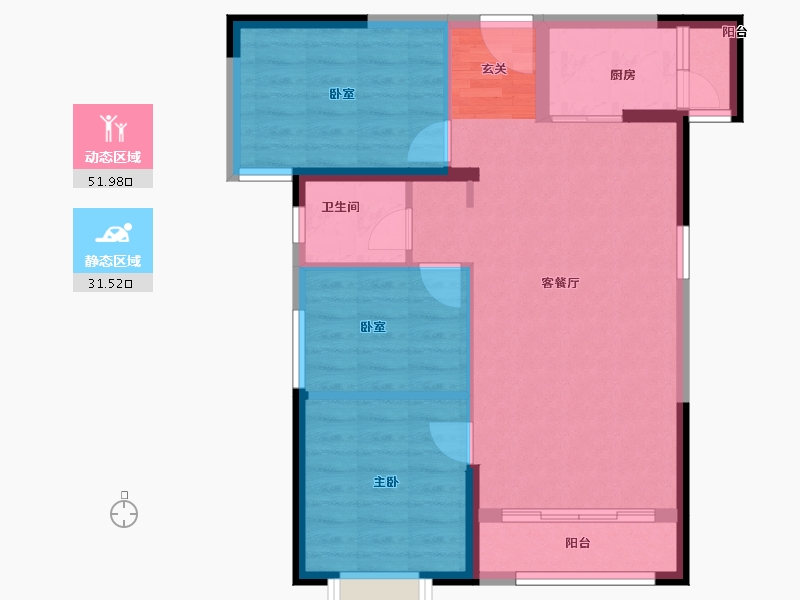 福建省-漳州市-夏商水岸名都-75.18-户型库-动静分区