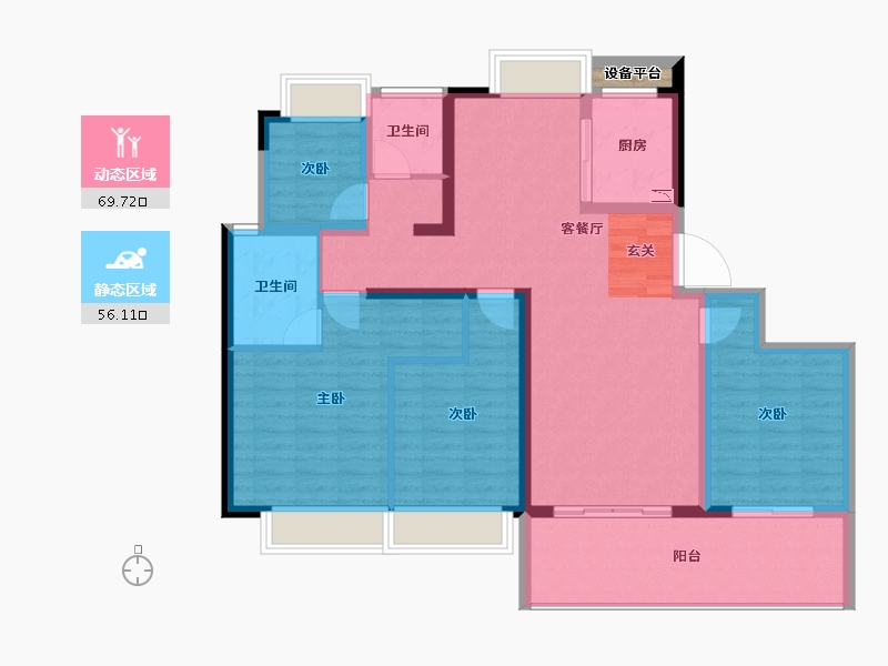 安徽省-阜阳市-置地·双清湾-114.00-户型库-动静分区