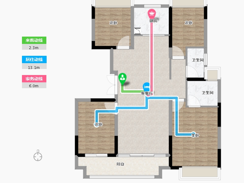 江苏省-徐州市-蓝光锦澜府-112.91-户型库-动静线